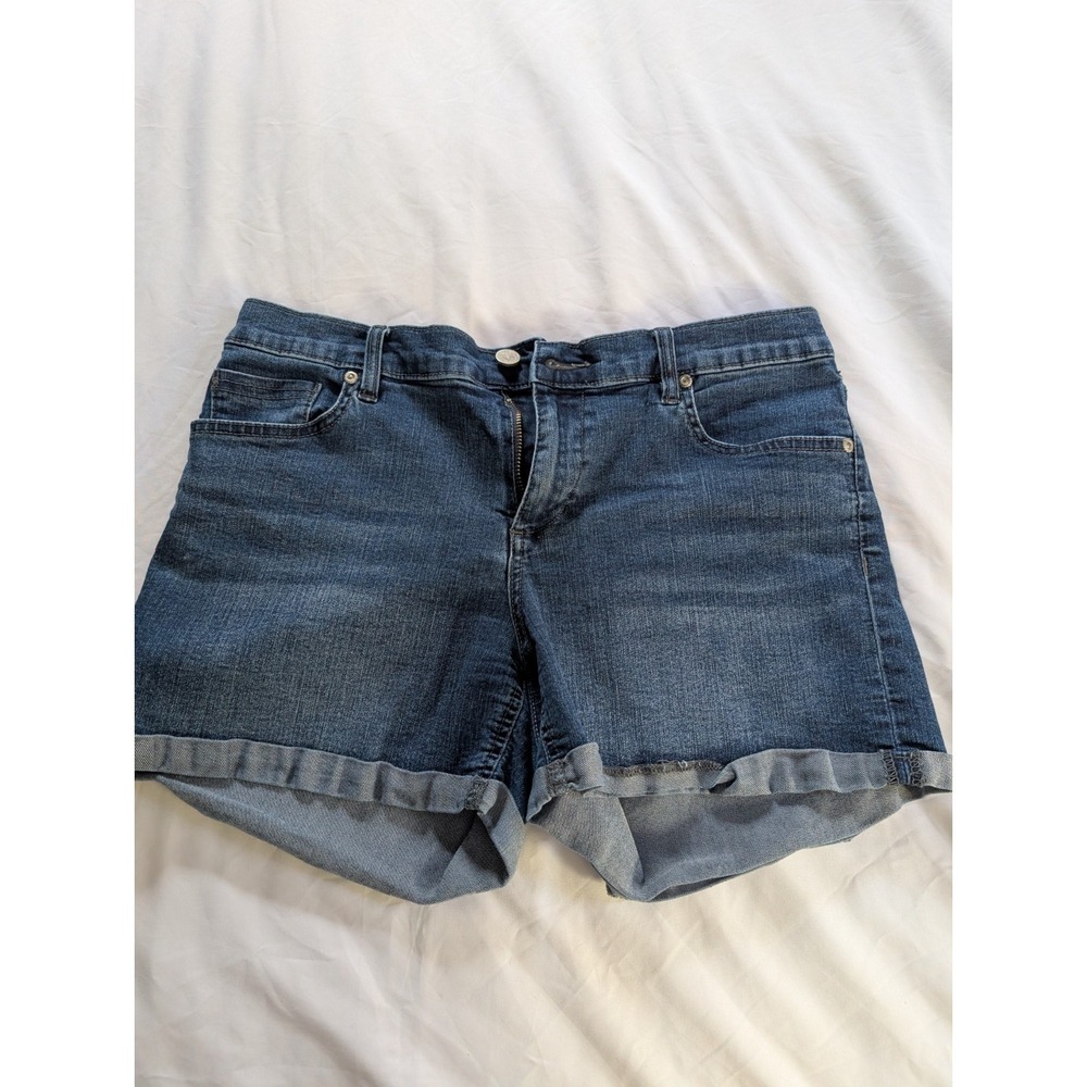 Soho Jeans Women's Size 8 Blue Denim Rolled Hem Jean Shorts